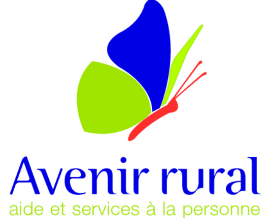 Le logo Avenir Rural avec un papillon bleu et vert